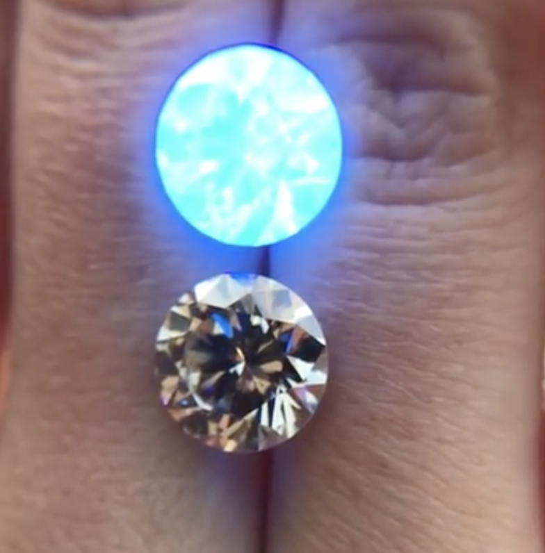 fluorescence in diamonds from the engagement ring checklist